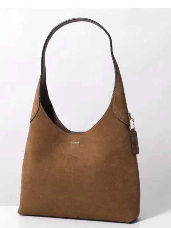Coach Handbags - COACH Brooklyn 28 Tobacco Suede Shoulder Bag